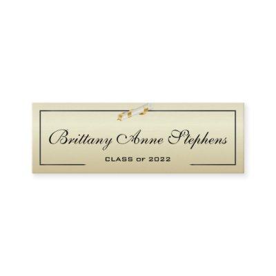 Elegant Gold Diploma Name Card Insert