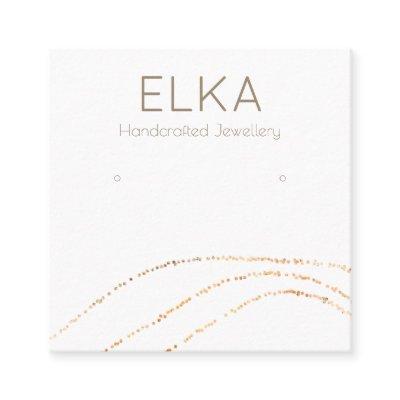 Elegant Gold Dots Square Earring Display Card