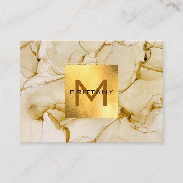Elegant Gold Foil Beige Brown Abstract