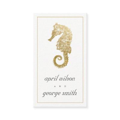 ELEGANT GOLD FOIL NAVY SEAHORSE WEDDING WEBSITE