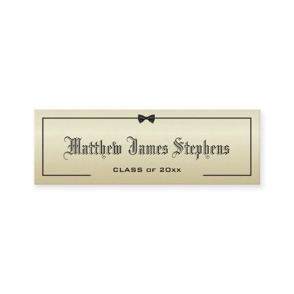 Elegant Gold Formal Graduation Name Card Insert