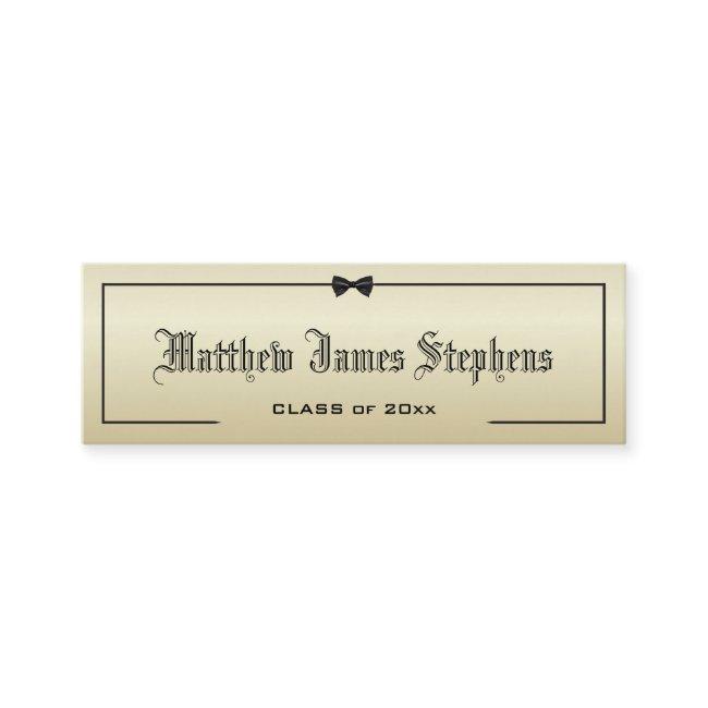 Elegant Gold Formal Graduation Name Card Insert