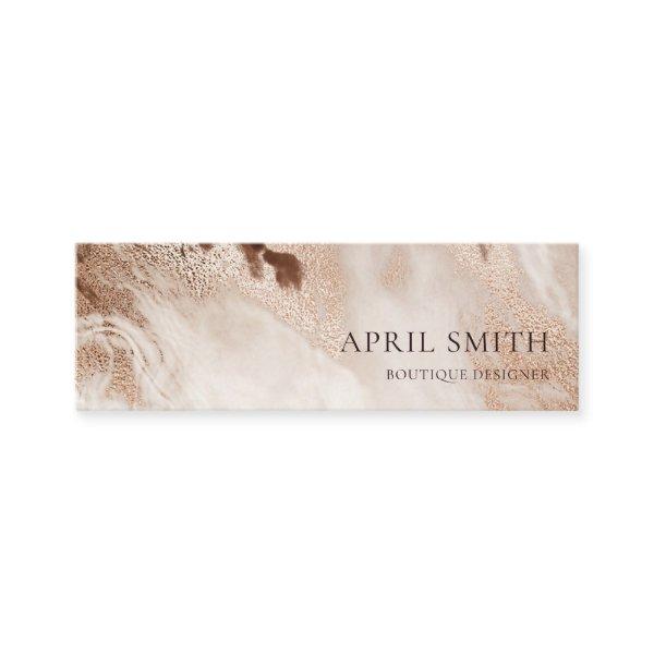 Elegant Gold Glitter Agate Marble Texture Beige Mini