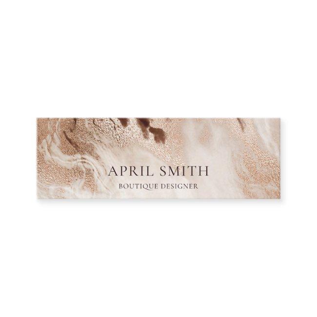 Elegant Gold Glitter Agate Marble Texture Beige Mini