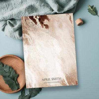 Elegant Gold Glitter Agate Marble Texture Beige Note Card