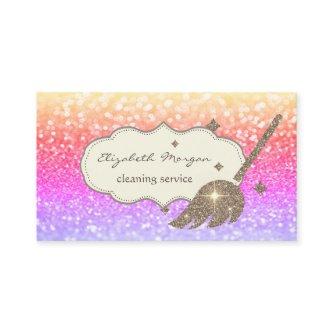 Elegant Gold Glitter Broom Bokeh