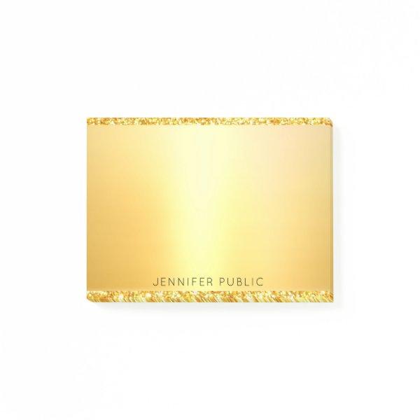 Elegant Gold Glitter Template Professional Modern Post-it Notes