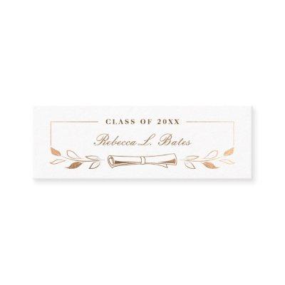 Elegant Gold Graduate Name Card