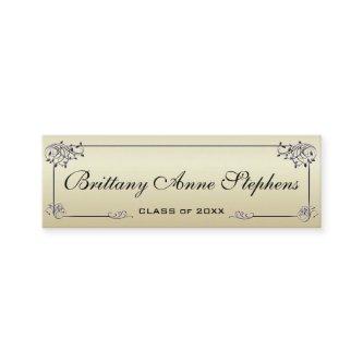 Elegant Gold  Graduation Name Card Insert