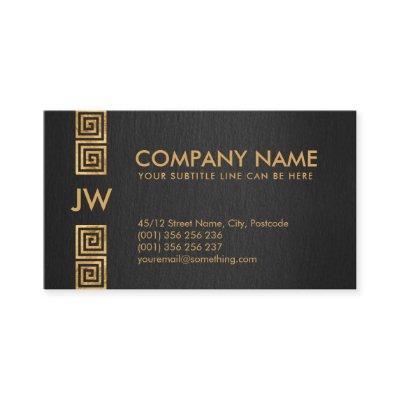 Elegant Gold Greek Meander Key Monogram