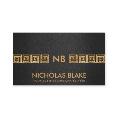 Elegant Gold Greek Meander Key Monogram