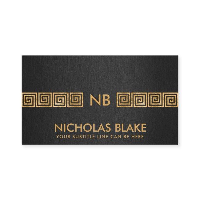 Elegant Gold Greek Meander Key Monogram