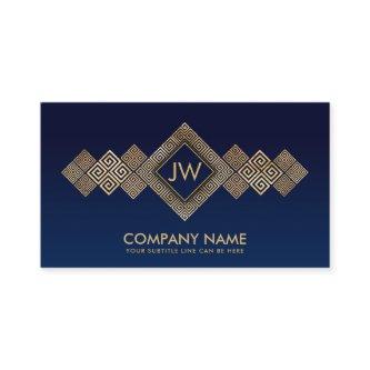 Elegant Gold Greek Meander Key Monogram