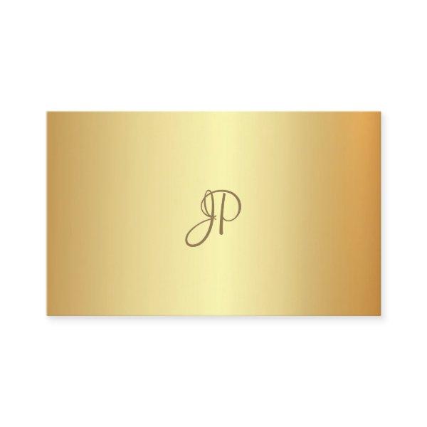 Elegant Gold Handwritten Monogram Modern Template