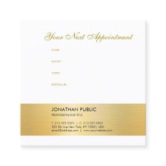 Elegant Gold Look Appointment Reminder Template