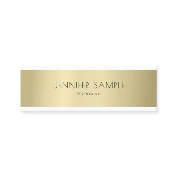 Elegant Gold Look Modern Clean Plain Professional Mini
