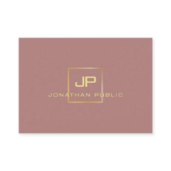 Elegant Gold Look Monogram Professional Modern