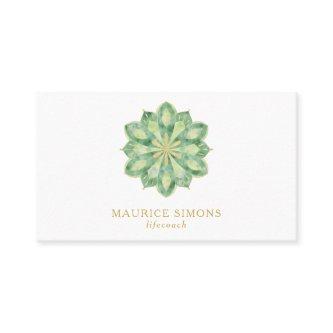 Elegant gold lotus yoga instructor mandala busines