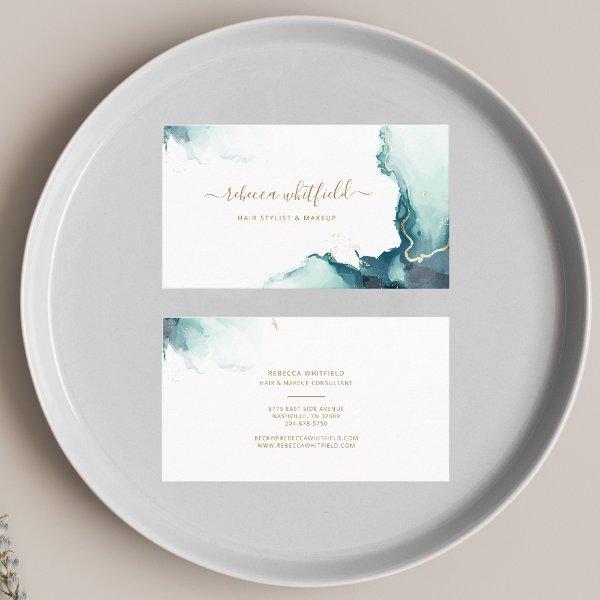 Elegant Gold Marble Agate Pattern Script