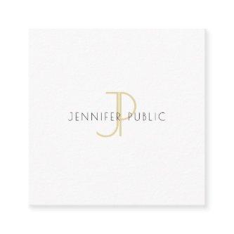 Elegant Gold Monogram Design Luxe Template Modern Square