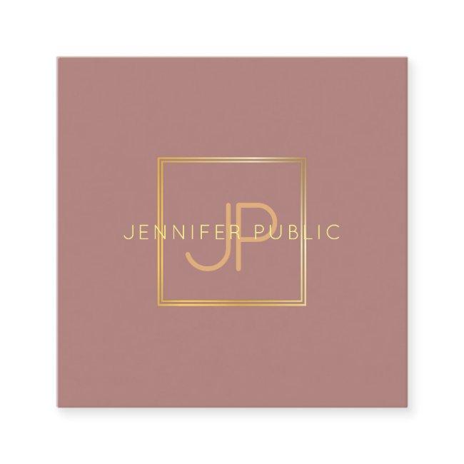 Elegant Gold Monogram Trendy Modern Template Square