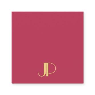 Elegant Gold Monogram Trendy Template Modern Square