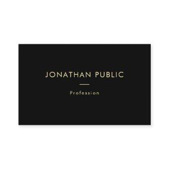 Elegant Gold Name Black Template Professional