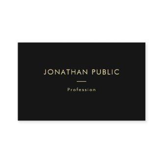 Elegant Gold Name Black Template Professional