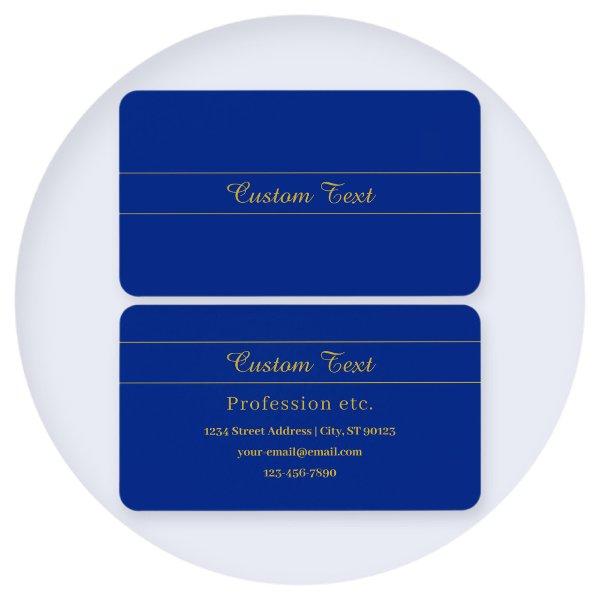 Elegant Gold Script on Navy Blue Background