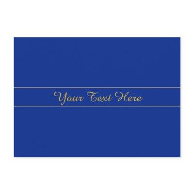 Elegant Gold Script on Navy Blue Background Enclosure Card
