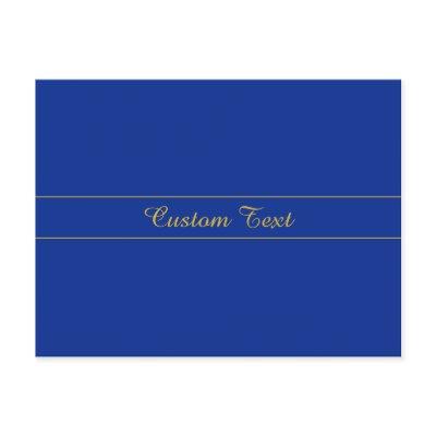 Elegant Gold Script on Navy Blue Background Postcard