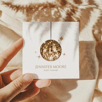 Elegant Gold Sparkly Disco Ball Custom  Square