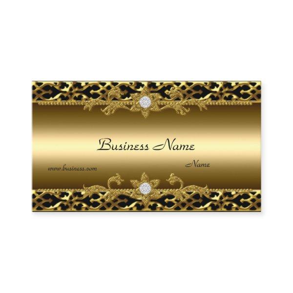Elegant Gold Trim Black Diamond Jewel