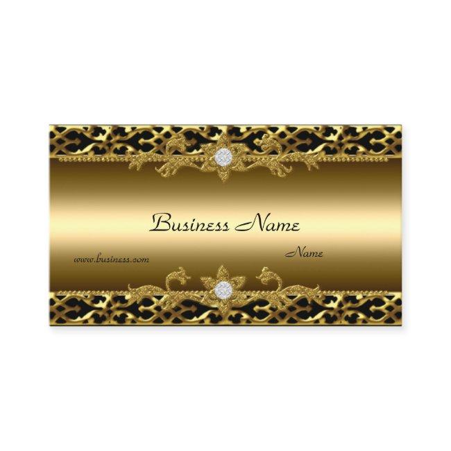 Elegant Gold Trim Black Diamond Jewel