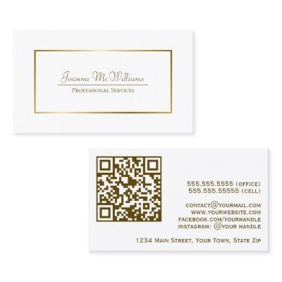 Elegant Gold & White Professional QR Code