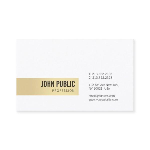 Elegant Gold White Simple Professional Template