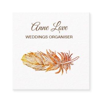 Elegant Golden feather Square