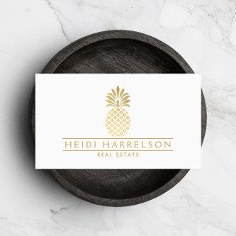 Elegant Golden Pineapple Logo