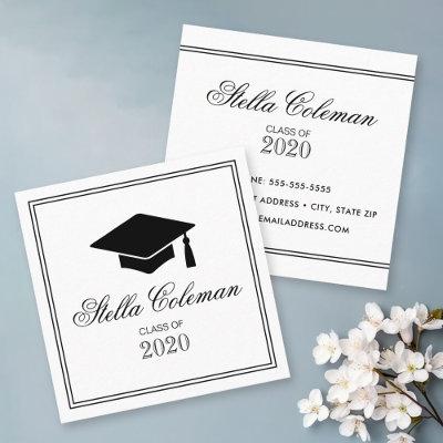 Elegant graduate graduation name card