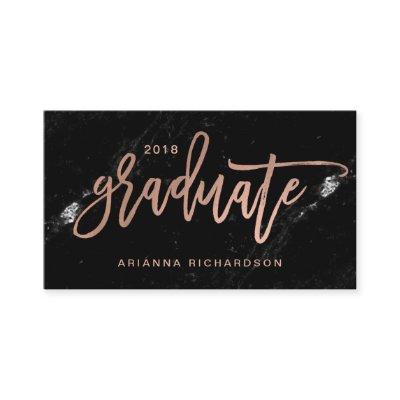 Elegant Graduate | Marble Photo Insert Name Card