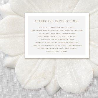 Elegant Gray AfterCare for Lash Extensions Salon