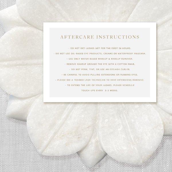 Elegant Gray AfterCare for Lash Extensions Salon