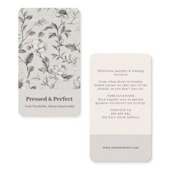 Elegant Gray Floral Laundry ironing Service