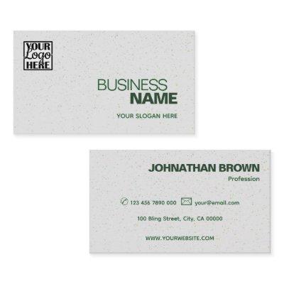 Elegant Gray Green Classic Simple with Brand Logo