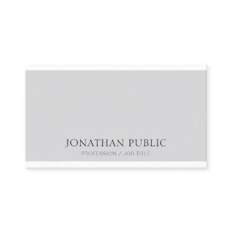 Elegant Gray White Clean Trendy Modern Plain