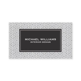Elegant Greek Key Pattern in Gray/White