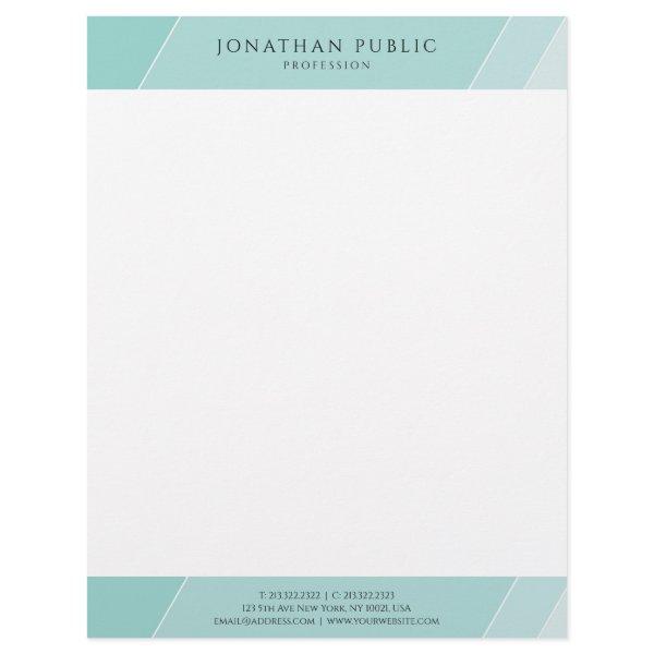 Elegant Green And White Modern Simple Template Letterhead