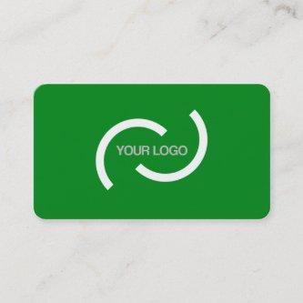 Elegant green card. Customize with your own logo.