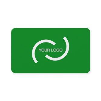 Elegant green card. Customize with your own logo.