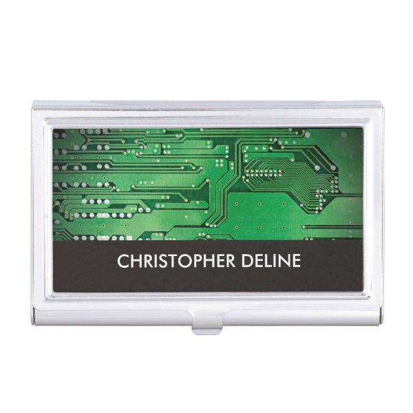 Elegant Green Computer Circuit Board HighTech  Case